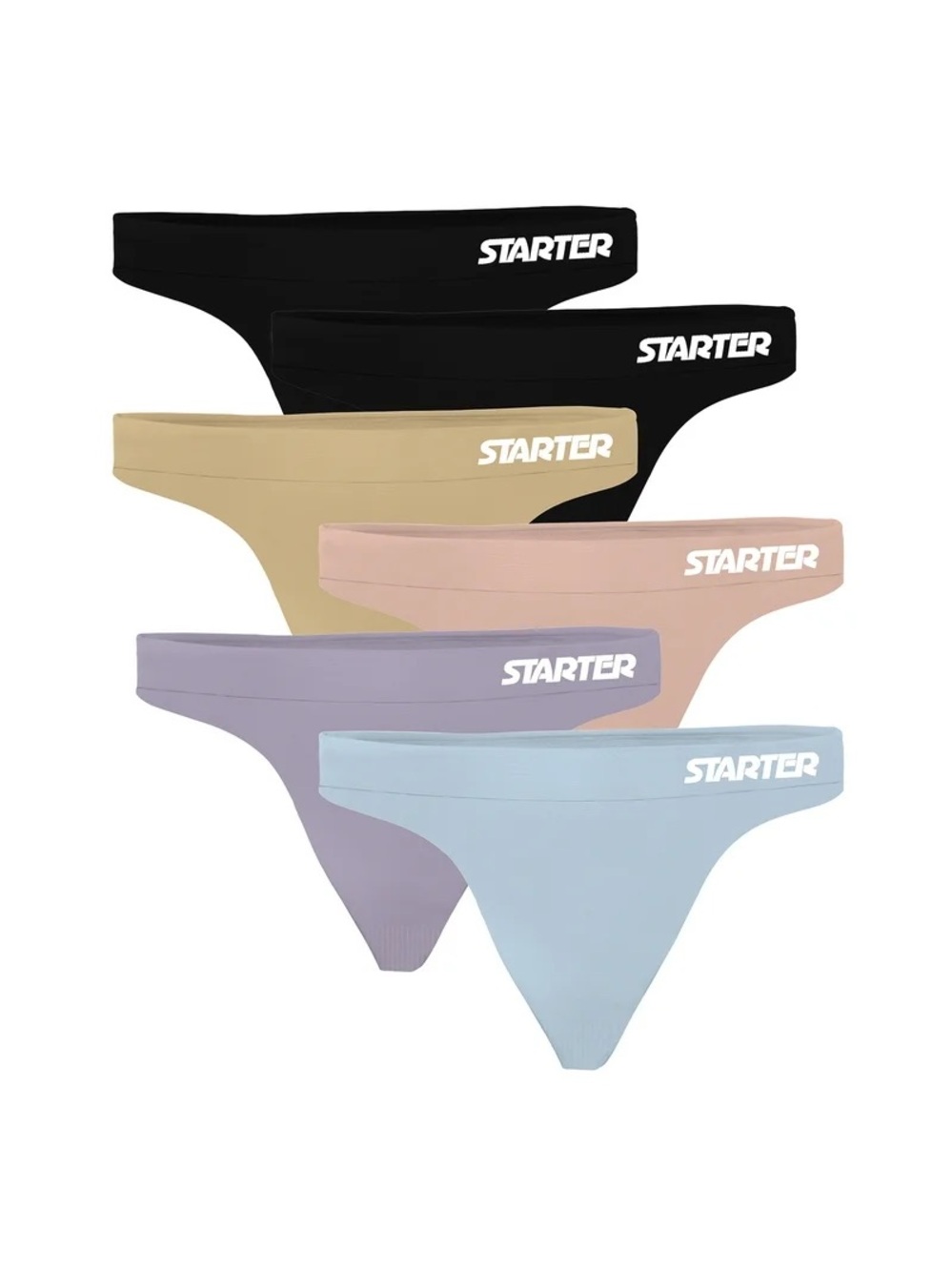 Starter Women's Seamless Thong Underwear, 6-pack NWT